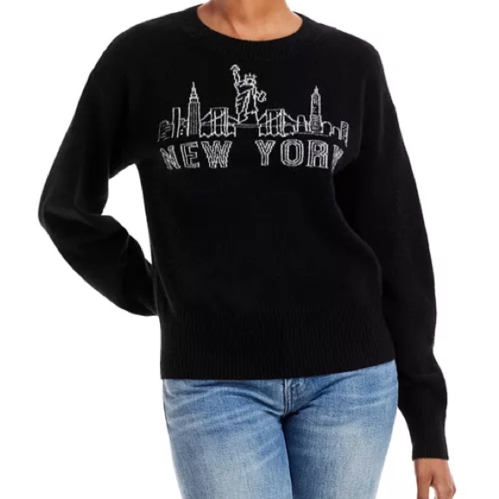 New York Black Crew cashmere sweater NYC